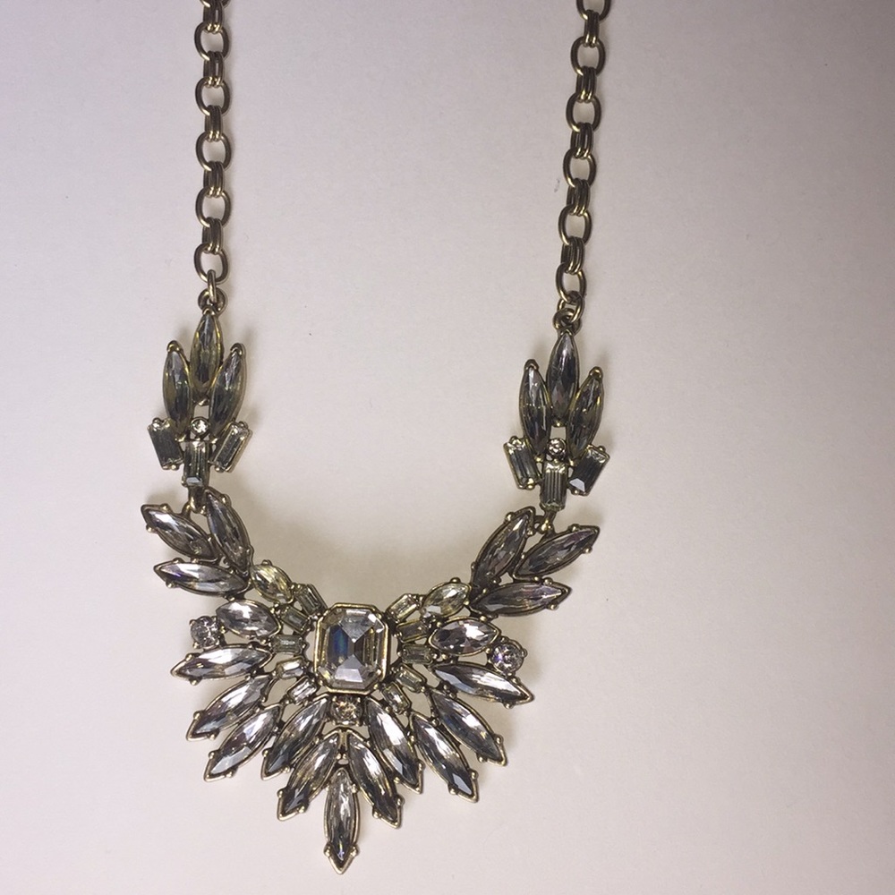 20” length statement necklace rhinestones vintage